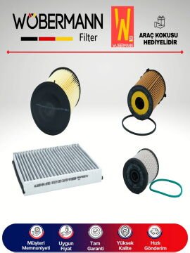 Wöbermann Ford C-Max 1.5 Tdci KARBONLU Filtre Bakım Seti 2015-2018 4KP