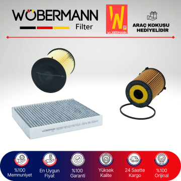Wöbermann Ford C-Max 1.6 Tdci KARBONLU Filtre Bakım Seti 2007-2010 3KP