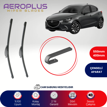 Aeroplus Mazda 2 2014-2022 Muz Silecek Takımı
