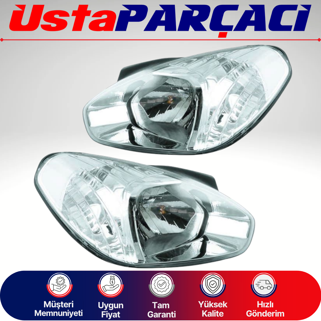 Hyundai Accent Era Sağ Sol Ön Far Takımı 2 Adet 2006-2012