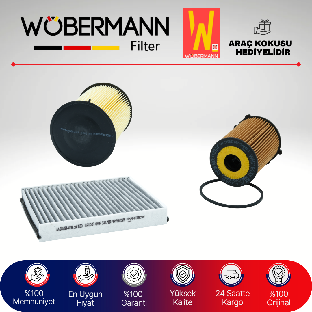 Wöbermann Ford Connect 1.6 Tdci Filtre Bakım Seti 2014-2018 3KP