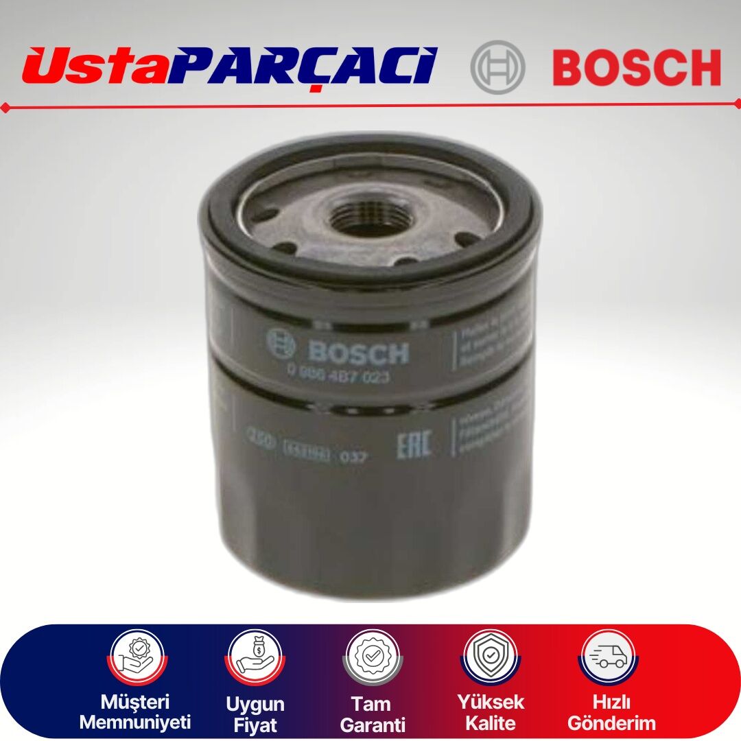 Bosch Peugeot 208 1.2 Puretech Benzinli Yağ Filtresi 2020-2024 09864B7023 F026407396 P7396 1890364