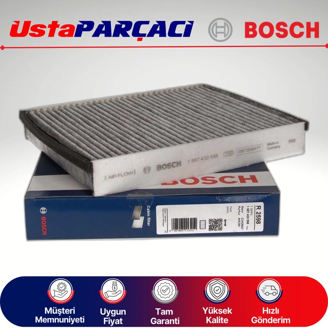Bosch Volvo V40 Karbonlu Polen Filtresi 2012-2019 1987432598