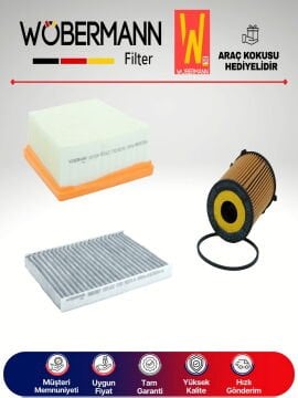 Wöbermann Ford Fiesta 1.4 1.5 Tdci KARBONLU Filtre Bakım Seti 2013-2016 3KP