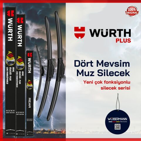Wöbermann + Würth VW Caddy Ön Arka Muz Silecek Takımı 2017-2020