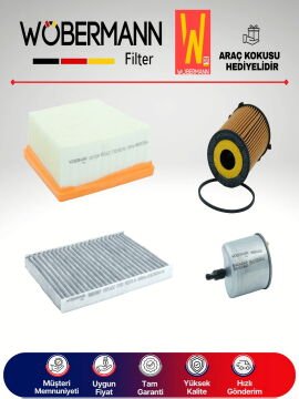 Wöbermann Ford Fiesta 1.4 1.5 Tdci KARBONLU Filtre Bakım Seti 2013-2016 4KP