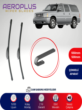 Aeroplus Cadillac Escalade 2001-2006 Muz Silecek Takımı