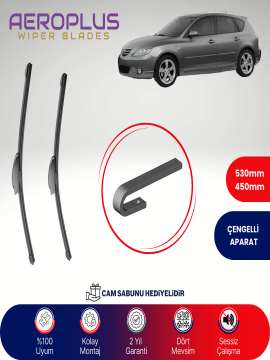 Aeroplus Mazda 3 2003-2008 Muz Silecek Takımı