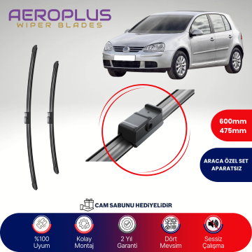 Aeroplus VW Golf 5 2005-2008 Muz Silecek Takımı