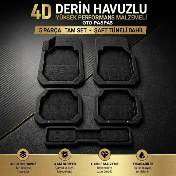 Wöbermann VW Tiguan Uyumlu 4D Premium Oto Paspas Takımı (Kesilebilir Universal Yapı)