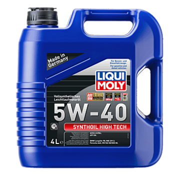 Liqui Moly 5W-40 Synthoil High Tech Tam Sentetik Motor Yağı 4 Litre 2194 A3/B4 BMW Mercedes VW