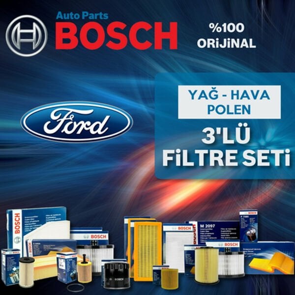 Bosch Ford Fusion 1.6 Tdci Filtre Bakım Seti 2005-2013 3KP
