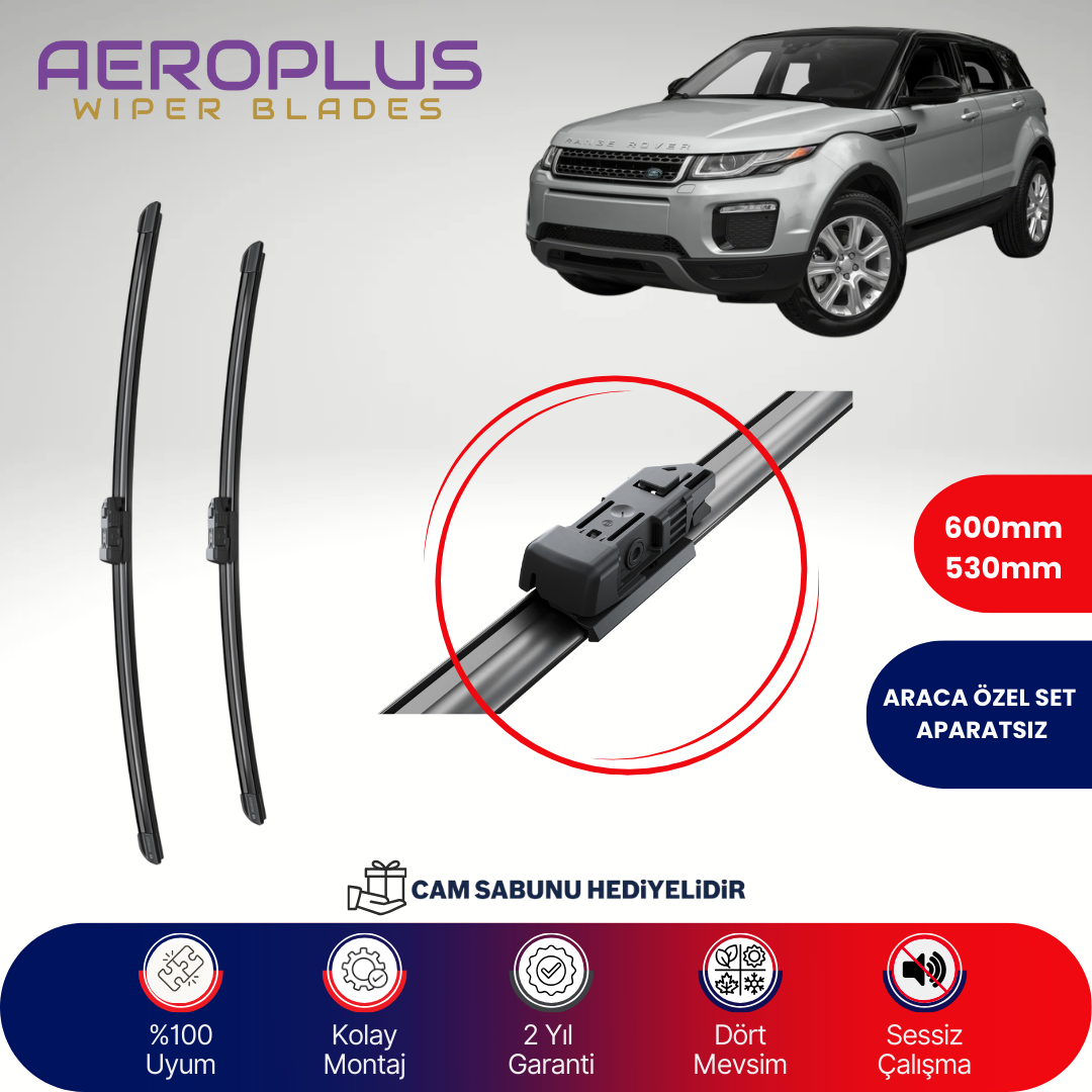 Aeroplus Range Rover Evoque 2011-2018 Muz Silecek Takımı
