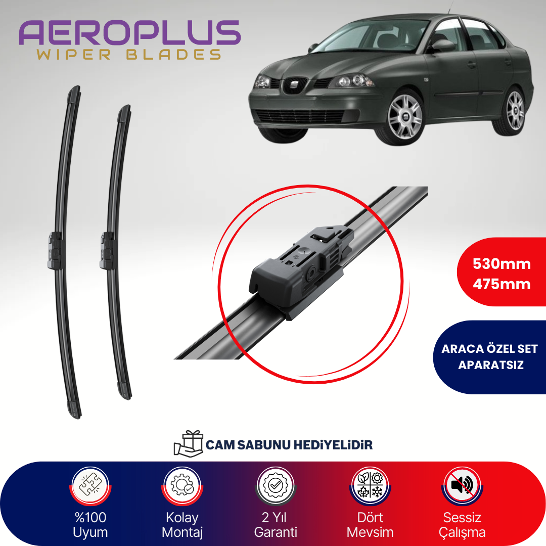 Aeroplus Seat Cordoba 2006-2009 Muz Silecek Takımı