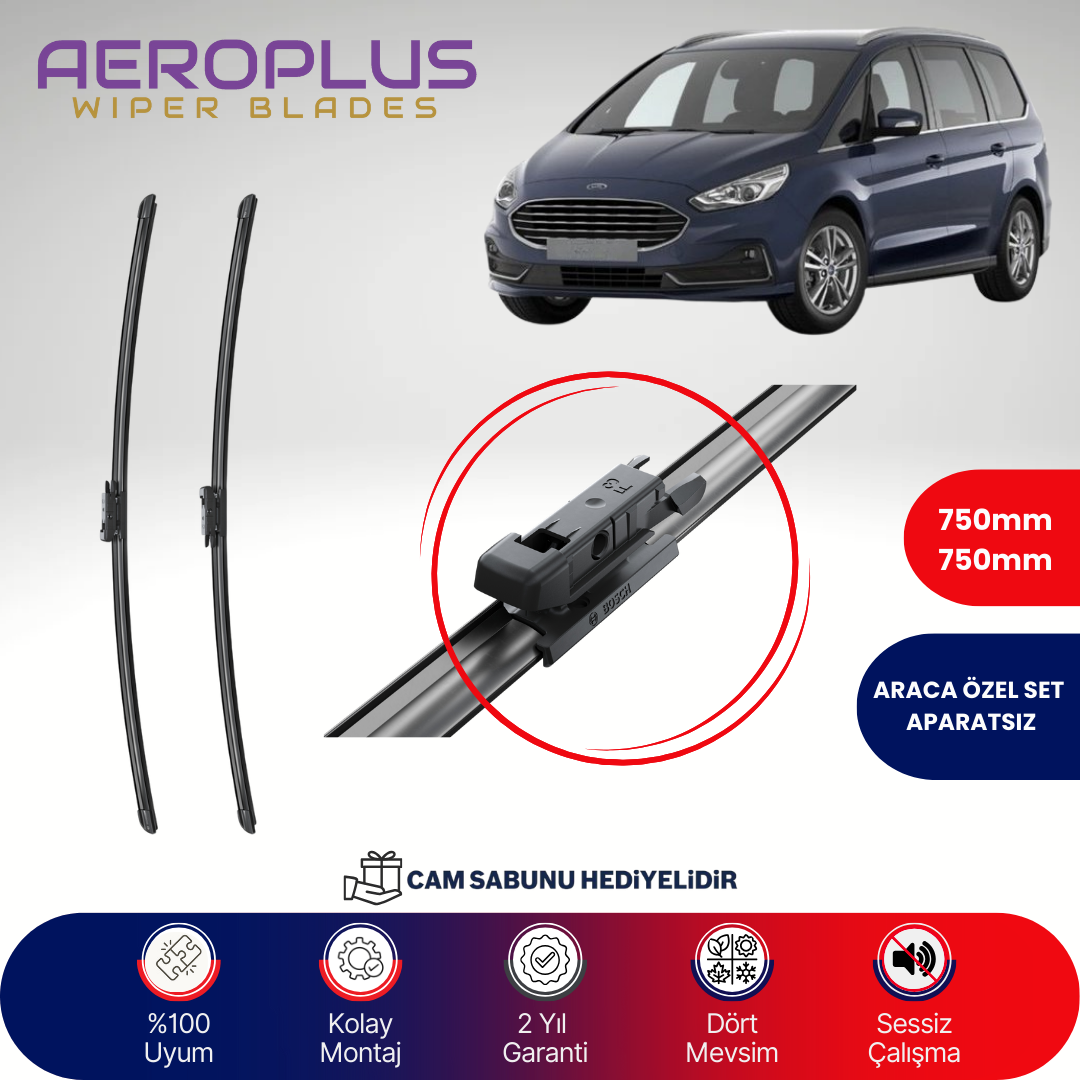 Aeroplus Ford Galaxy 2015-2018 Muz Silecek Takımı