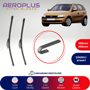 Aeroplus Opel Corsa C 2000-2006 Muz Silecek Takımı