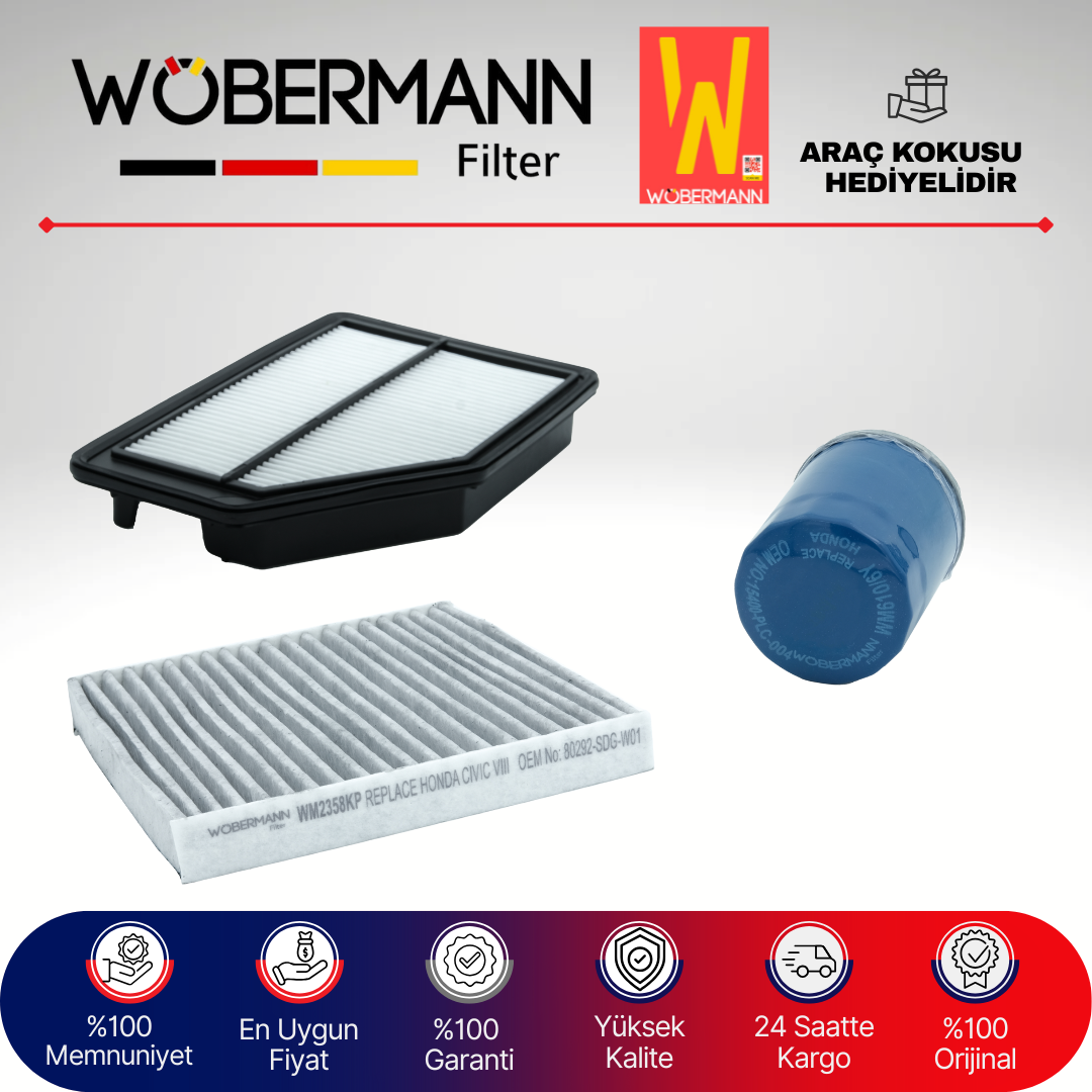 Wöbermann Honda CR-V 2.0 R20 Filtre Bakım Seti 2007-2013 3KP