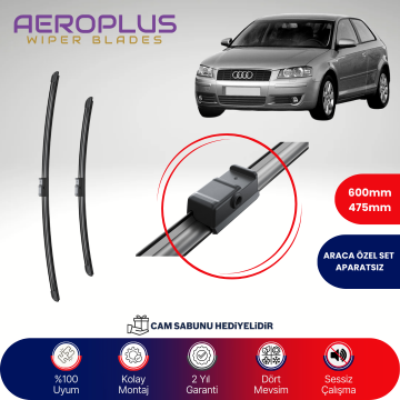 Aeroplus Audi A3 2003-2004 Muz Silecek Takımı