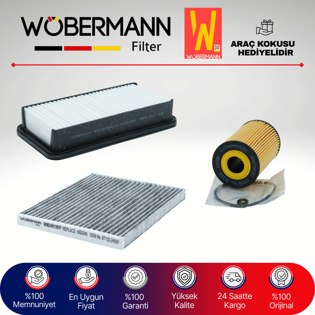 Wöbermann Hyundai Accent Era 1.5 Crdi Filtre Bakım Seti 2006-2012 3KP