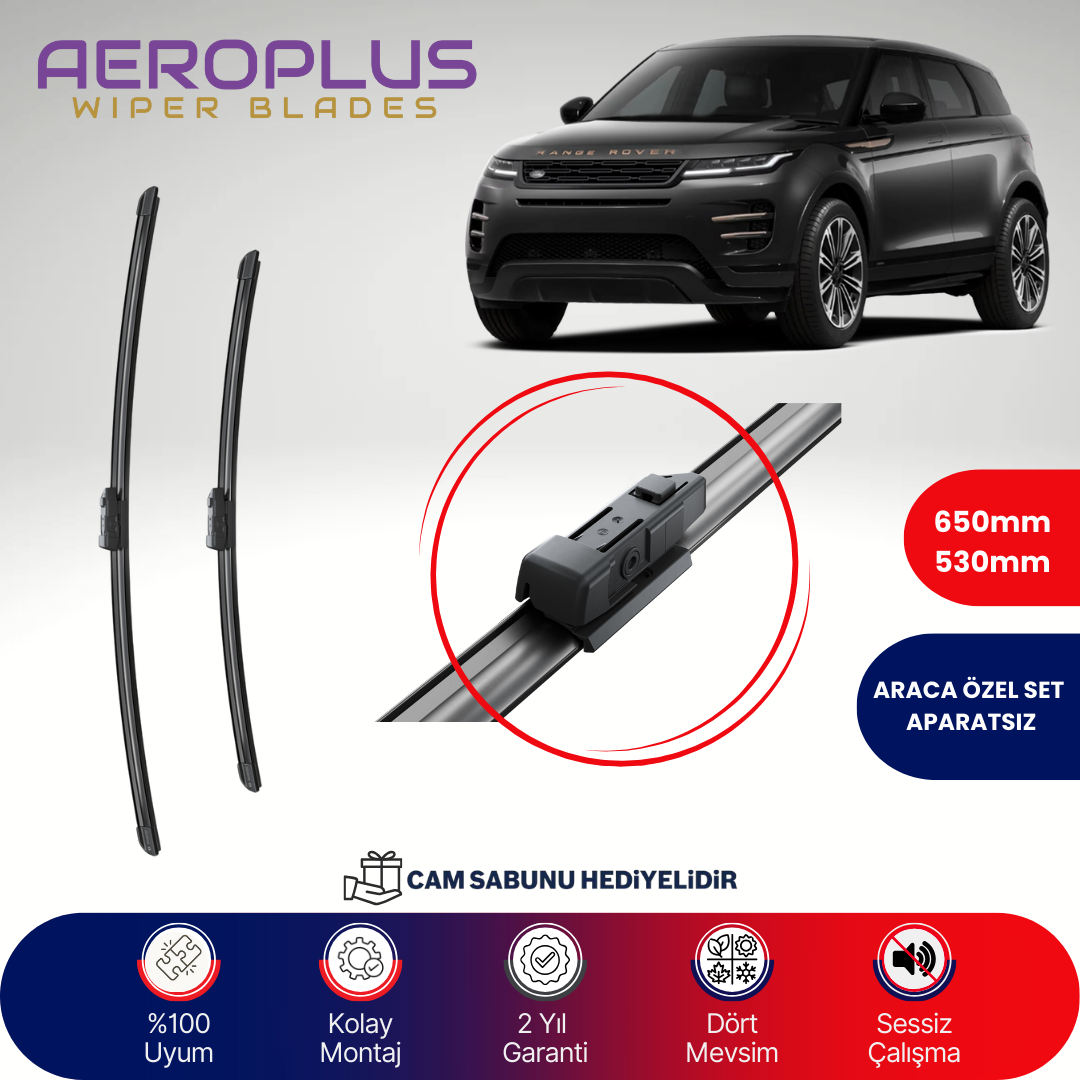 Aeroplus Range Rover Evoque 2018-2023 Muz Silecek Takımı