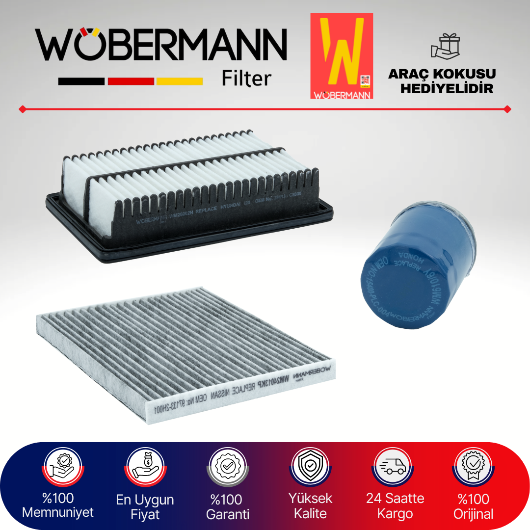 Wöbermann Hyundai i20 1.4 Benzin Filtre Bakım Seti 2015-2018 3KP