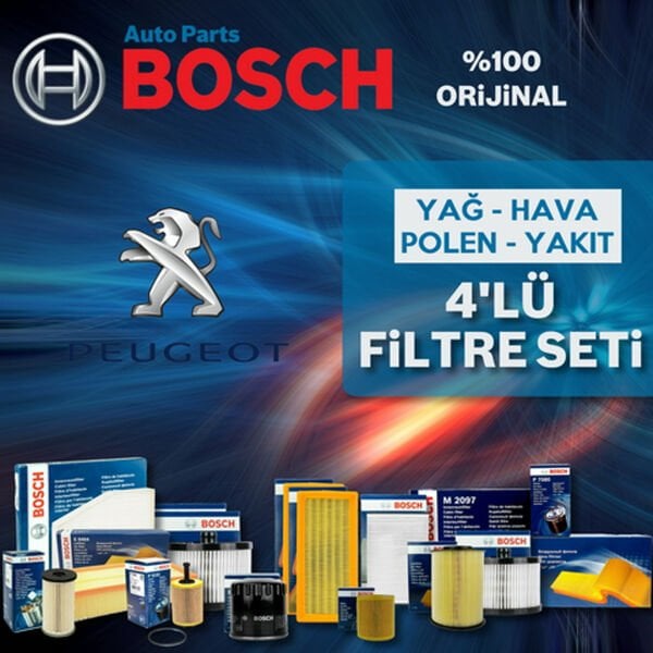Bosch Peugeot 206+ 1.4 Hdi Filtre Bakım Seti 2009-2014 4NP
