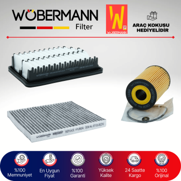 Wöbermann Kia Rio 1.4 Crdi Filtre Bakım Seti 2011-2017 3KP