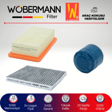 Wöbermann Kia Rio 1.4 Benzin Filtre Bakım Seti 2005-2011 3KP