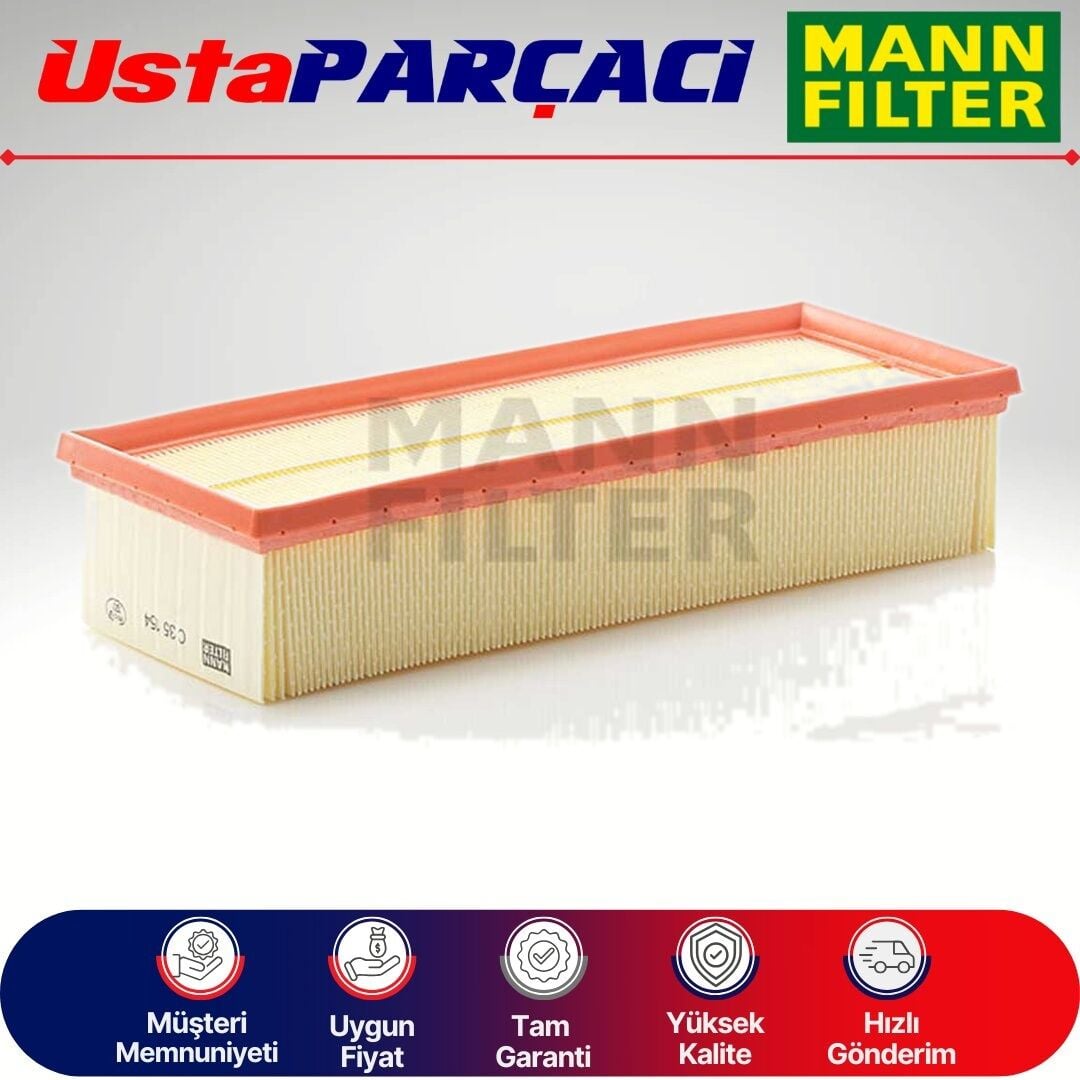 Mann-Filter VW Cc 2.0 Tdi 184HP Hava Filtresi 2015-2017 C35154 1K0129620D