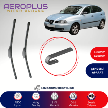 Aeroplus Seat Ibiza 4 2001-2005 Muz Silecek Takımı