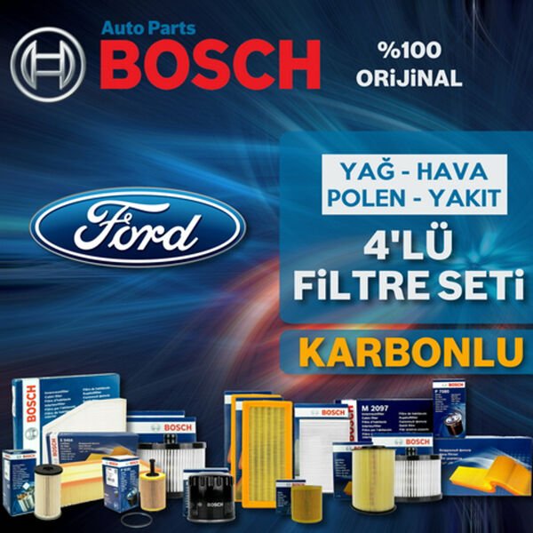 Bosch Ford Fiesta 1.4 1.5 Tdci Filtre Bakım Seti 2013-2016 4KP
