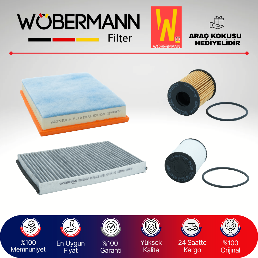 Wöbermann Opel Astra H 1.3 Cdti Filtre Bakım Seti 2005-2013 4KP
