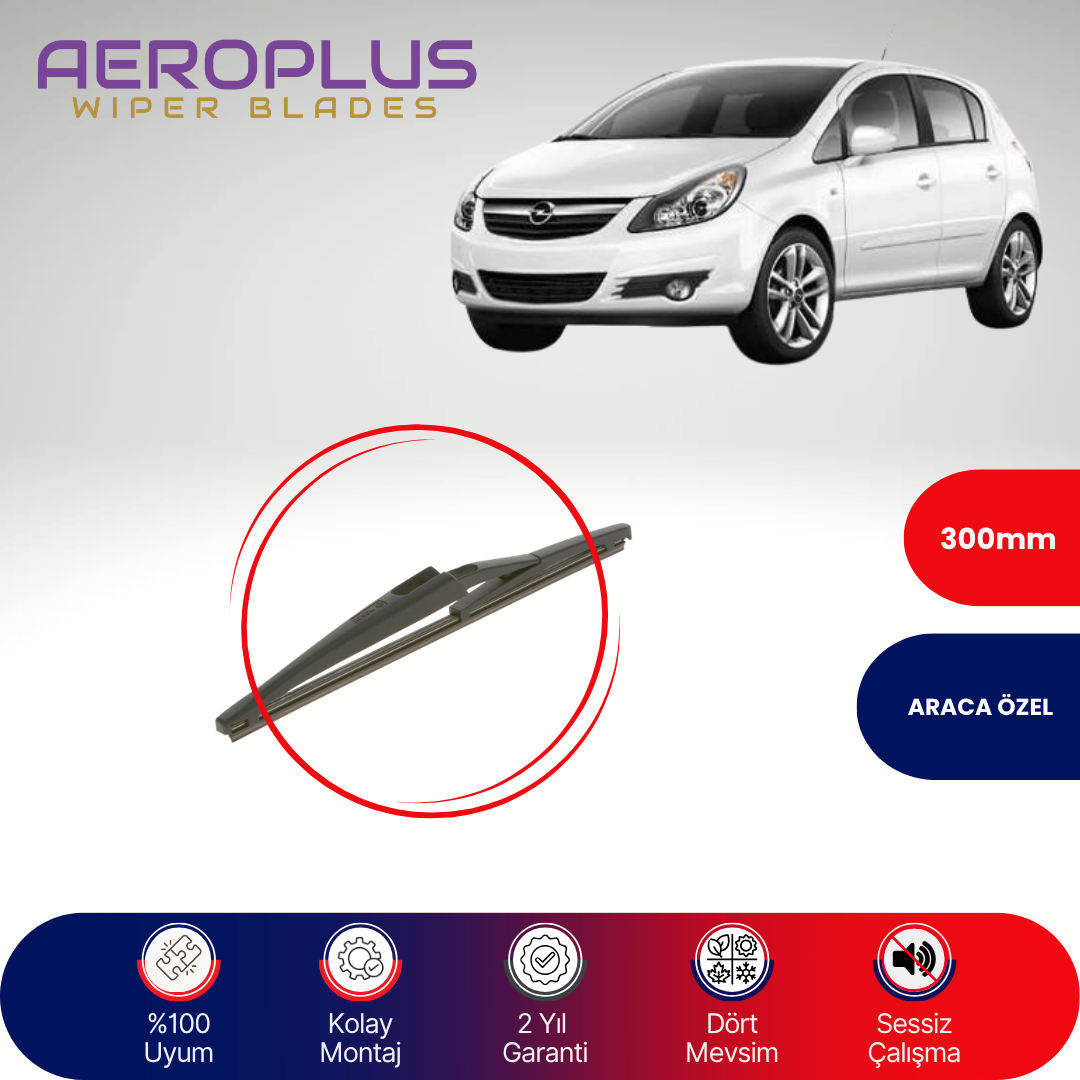 Aeroplus Opel Corsa D 2006-2014 Arka Silecek