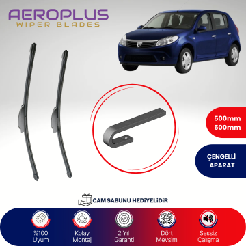 Aeroplus Dacia Sandero 1 2008-2015 Muz Silecek Takımı