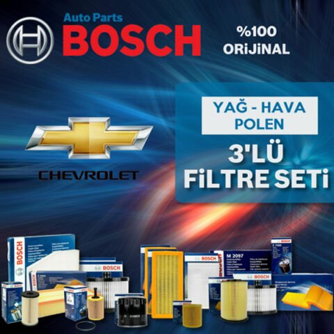 Bosch Chevrolet Kalos 1.4 Benzin Filtre Bakım Seti 2005-2008 3NP