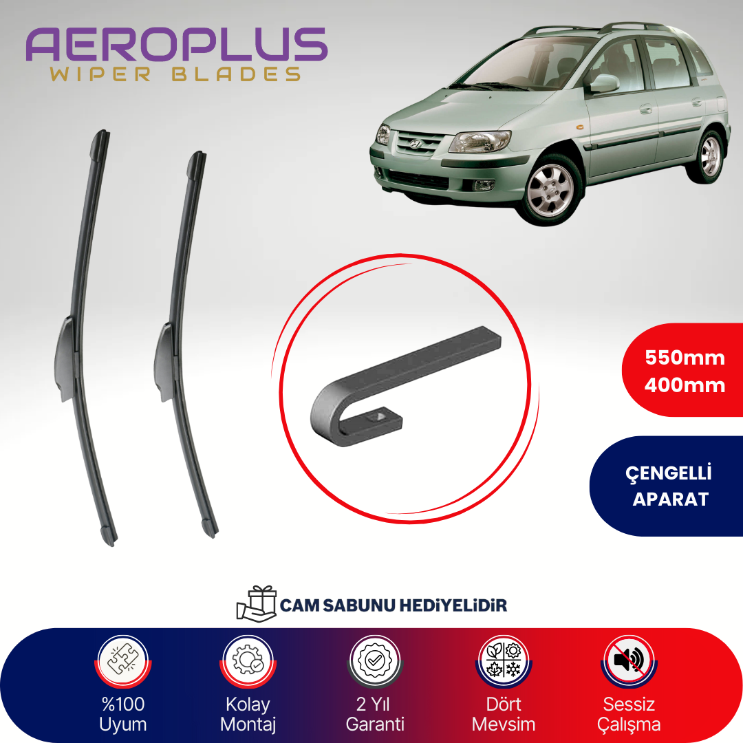 Aeroplus Hyundai Matrix 2001-2010 Muz Silecek Takımı