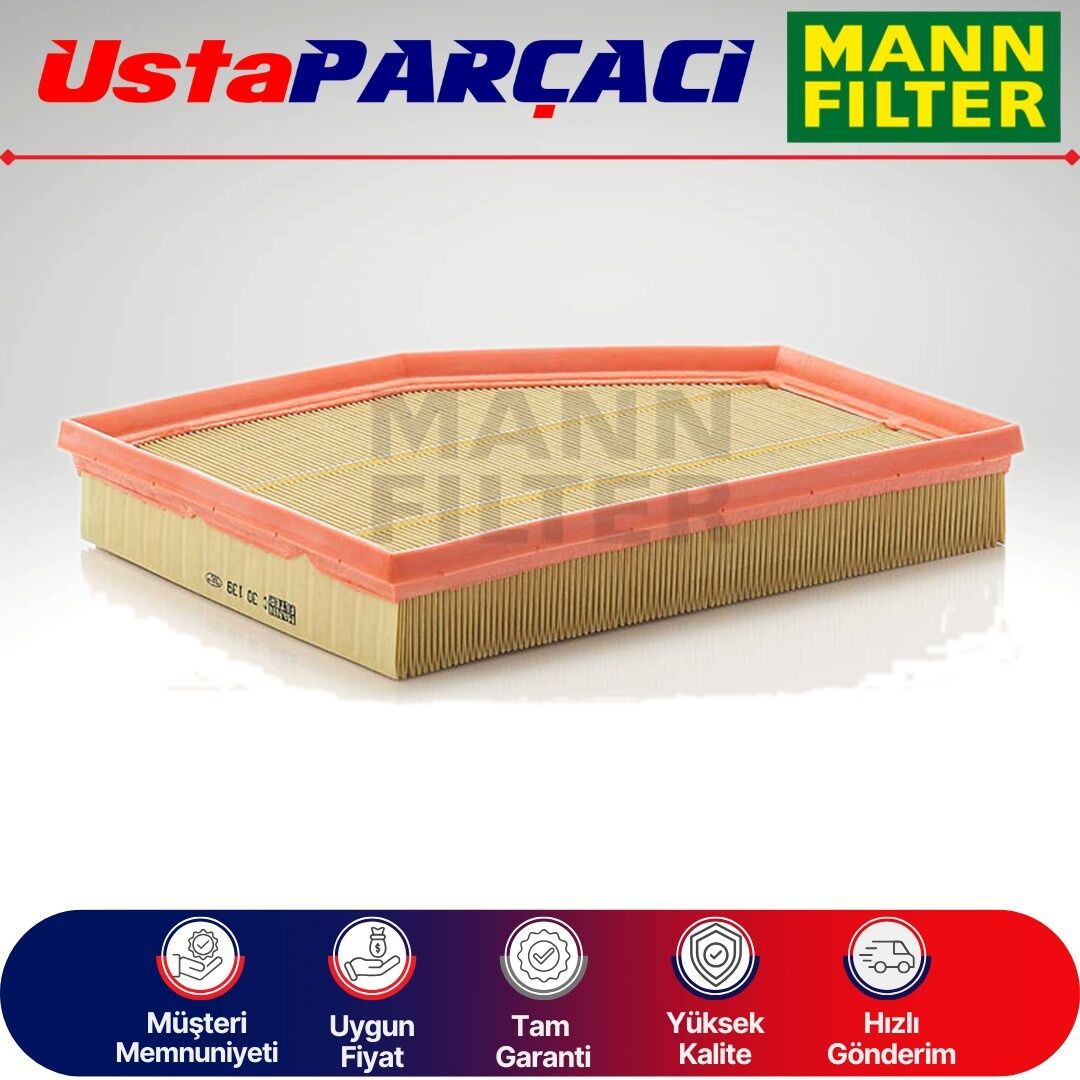 Mann-Filter BMW 5 Serisi E60 5.25İ N52 N53 Benzinli Hava Filtresi 2006-2010 C30139 13717521033