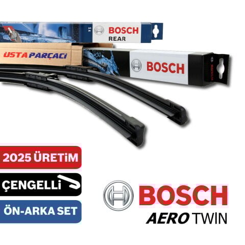 Bosch Hyundai Matrix 2001-2010 Aerotwin-Rear Ön Arka Silecek Takımı AR552S H308