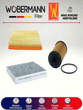 Wöbermann Opel Astra J 1.6 Benzin Filtre Bakım Seti 2010-2020 3KP