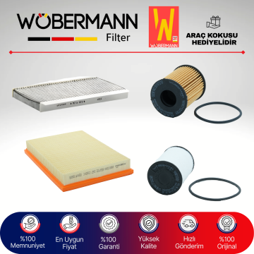 Wöbermann Opel Combo C 1.3 Cdti Filtre Bakım Seti 2005-2011 4KP