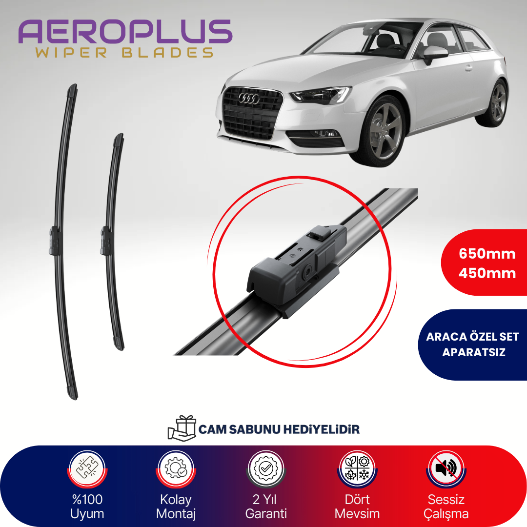 Aeroplus Audi A3 2013-2020 Muz Silecek Takımı