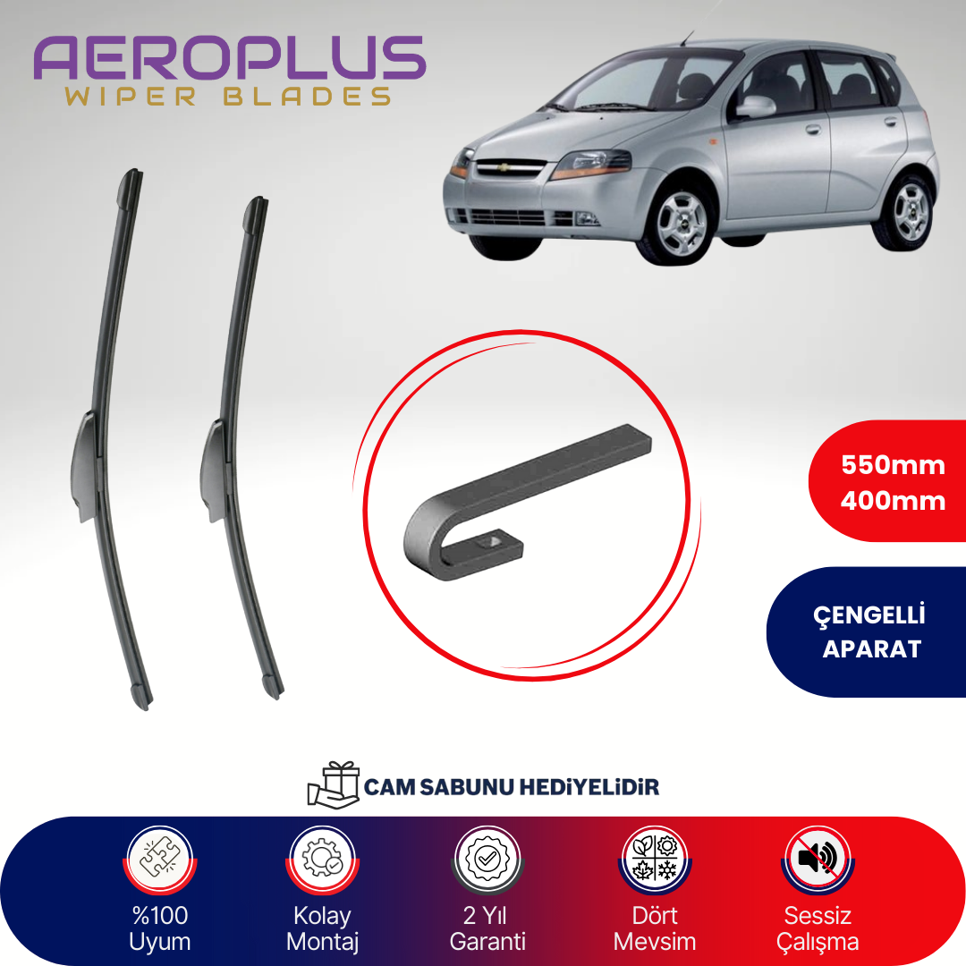 Aeroplus Chevrolet Aveo Sedan 2006-2011 Muz Silecek Takımı
