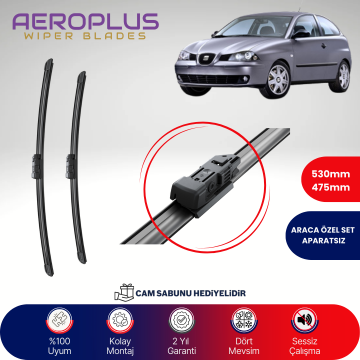 Aeroplus Seat Ibiza 4 2006-2009 Muz Silecek Takımı