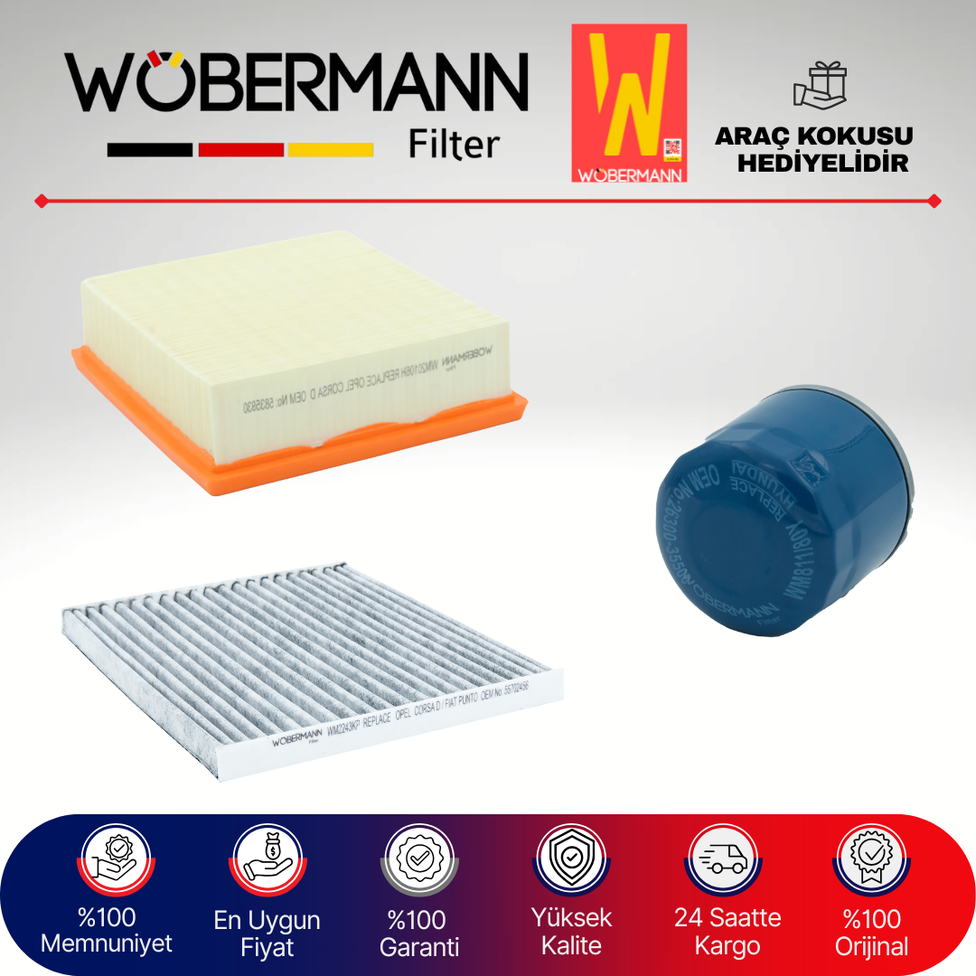 Wöbermann Opel Corsa D 1.3 Cdti Filtre Bakım Seti 2011-2015 3KP