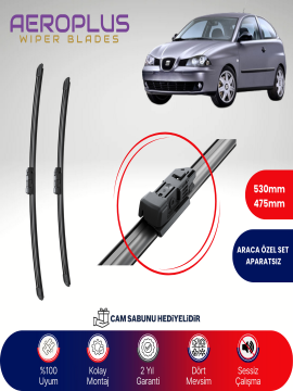 Aeroplus Seat Ibiza 4 2006-2009 Muz Silecek Takımı