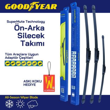 Goodyear Citroen C2 2003-2009 Ön Arka Muz Silecek Takımı