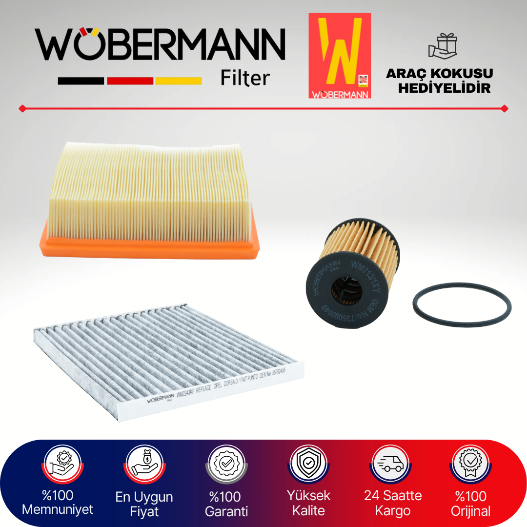 Wöbermann Opel Corsa E 1.3 Cdti Filtre Bakım Seti 2015-2018 3KP