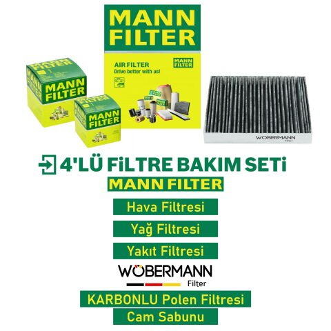 Wöbermann+Mann Skoda Fabia 1.0 Tsi Filtre Bakım Seti 2016-2021 4KP CHZ-DKL