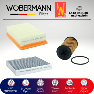 Wöbermann Opel Mokka 1.4 Turbo Filtre Bakım Seti 2012-2016 3KP