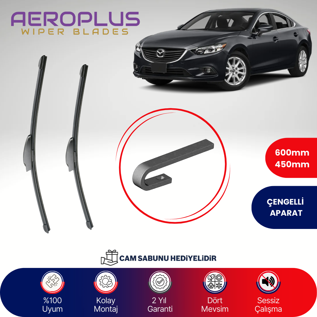 Aeroplus Mazda 6 2012-2018 Muz Silecek Takımı